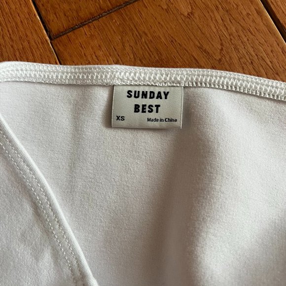 Aritiza Sunday Best White AMIE Tank Halter Crop Top - Size XS - Picture 3 of 6